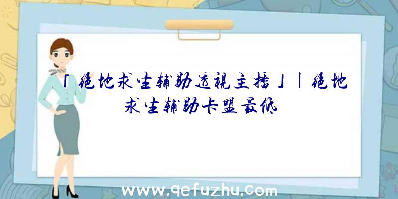 「绝地求生辅助透视主播」|绝地求生辅助卡盟最低